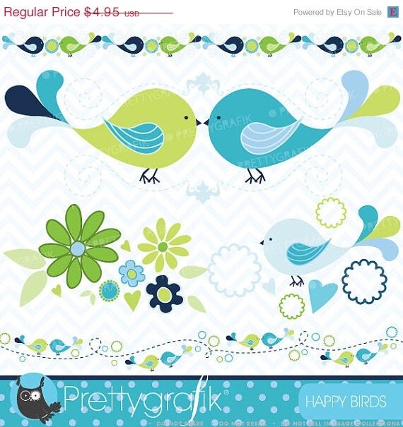 80% OFF SALE bird tweets clipart commercial use, vector graphics, digital clip art, digital images - CL425 Il_570xn