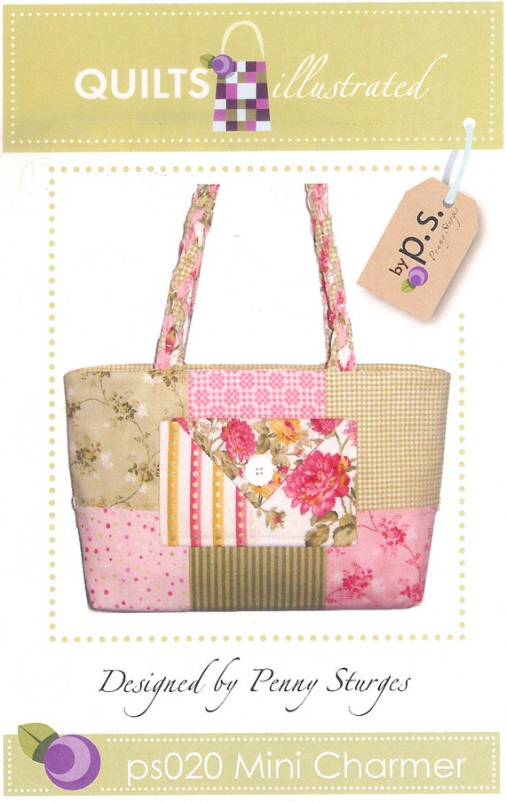 PS020 Mini Charmer Tote bag paper sewing pattern by Quilts