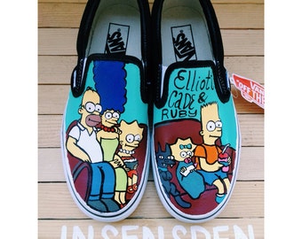 Simpsons handpainted on VANS shoes