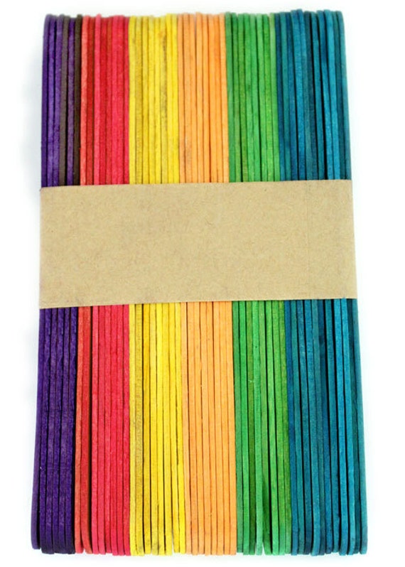 1000 Jumbo Size MultiColor Pack Craft Sticks 6