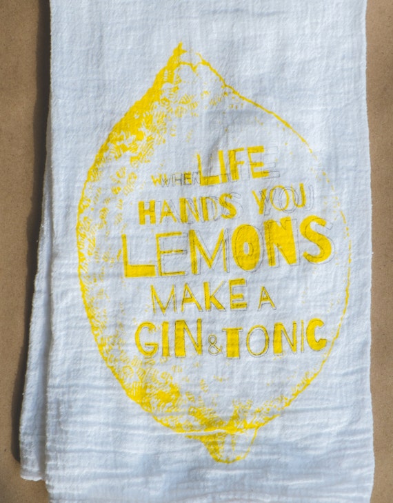 When Life hands you lemons make Gin & Tonic by AnickBauer on Etsy