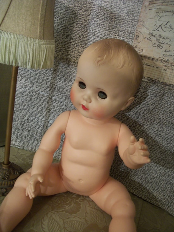 Vintage 1950s Vinyl/ Hard Plastic Jointed Baby Doll. by ...