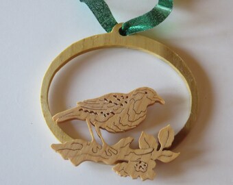 Western Meadowlark Songbird Fretwork Ornament