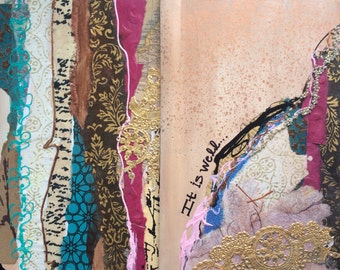 Bohemian Journal, Customized and Personal Journals Size: Small 4"x6"