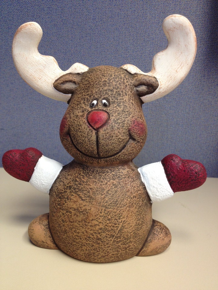 ceramic reindeer rudolph by stitchpaintandpunch on etsy ceramic reindeer rudolph by stitchpaintandpunch on etsy