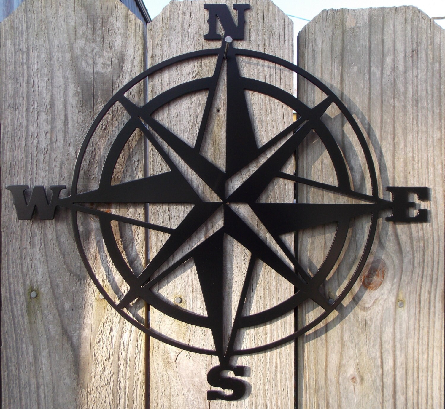 15 in. Compass Metal Wall Hanging Free Shipping