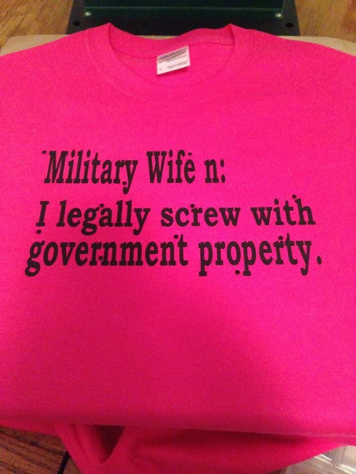 Custom T Shirt Military Wife 
