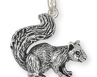 Silver Squirrel Charm Jewelry - SQ1-c