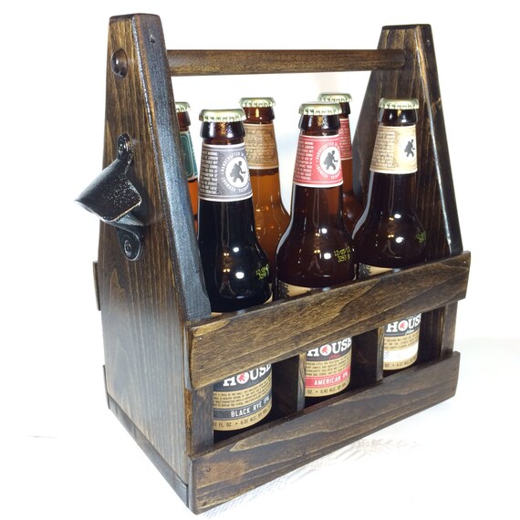 Items similar to Custom Wooden Six Pack Beer Holder Groomsmen or Home
