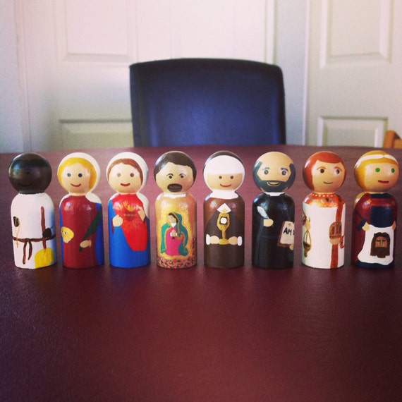 Custom Catholic Saint Peg Dolls