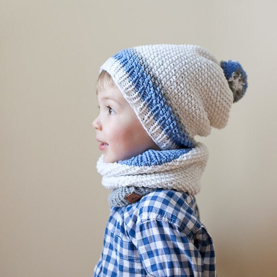 Kid's Knit Hat and Snood Set / Children's Hat and