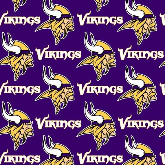 NFL Logo Minnesota Vikings 6456D Purple Cotton Fabric by