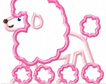 French Poodle Applique Design