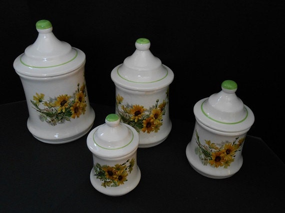 Sunflower Canister Set Kitchen Canisters