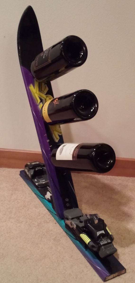 Ski Wine Rack 3 Bottles by Skiwine on Etsy