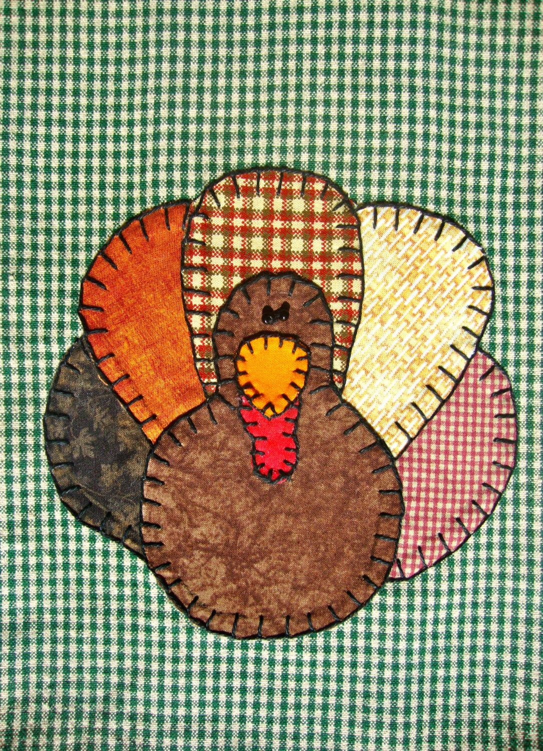 Thanksgiving Tea Towel Turkey Applique Tea Towel
