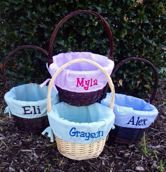 monogrammed toy basket