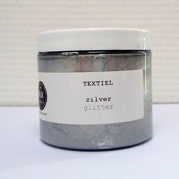 Textile Screen Printing Ink, silver glitter