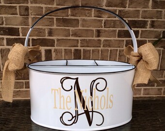Personalized metal utensil holder