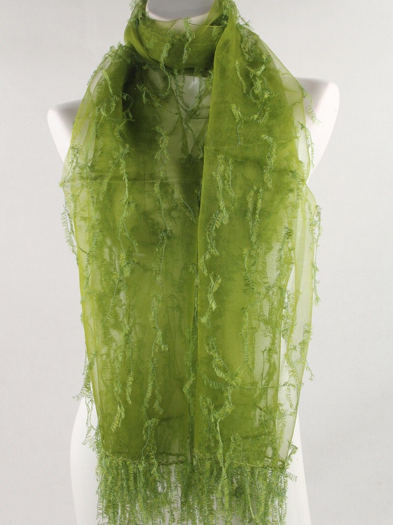 Unique XLarge Lime Green Scarf Haute Juice