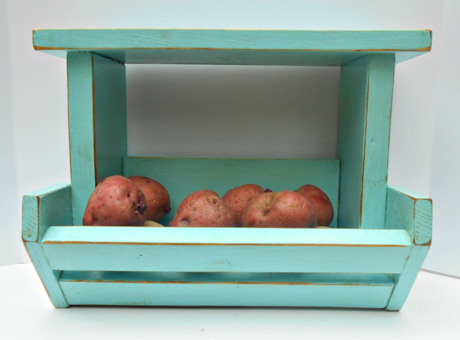 Bin for Veggies / Fruits Produce Bin Kitchen Storage Wood