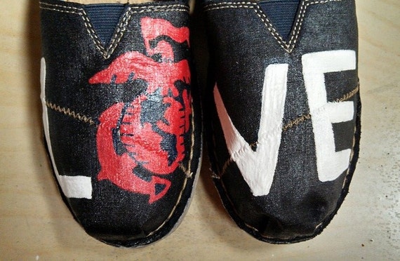 United States Marine Corps Painted Shoes