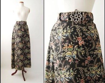 floral tapestry skirt