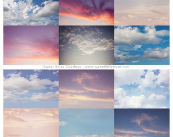 Sky overlay - skies overlay - sky overlay pack - photoshop skies - cloud overlay