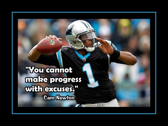 Cam Newton Photo Quote Poster Carolina Panthers QB Fan Wall Art 5x7 ...