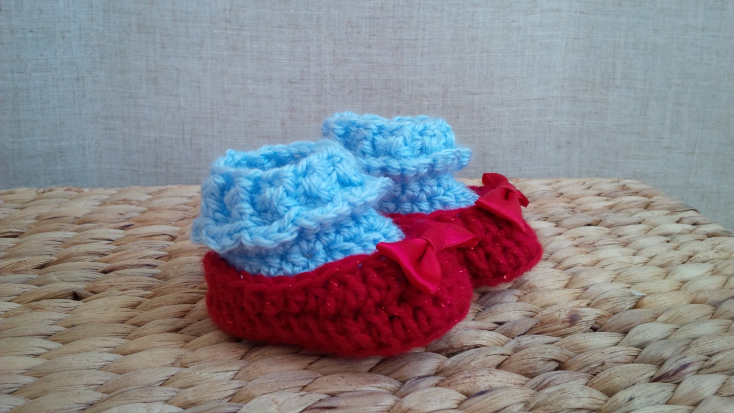 Crochet Dorothy baby booties