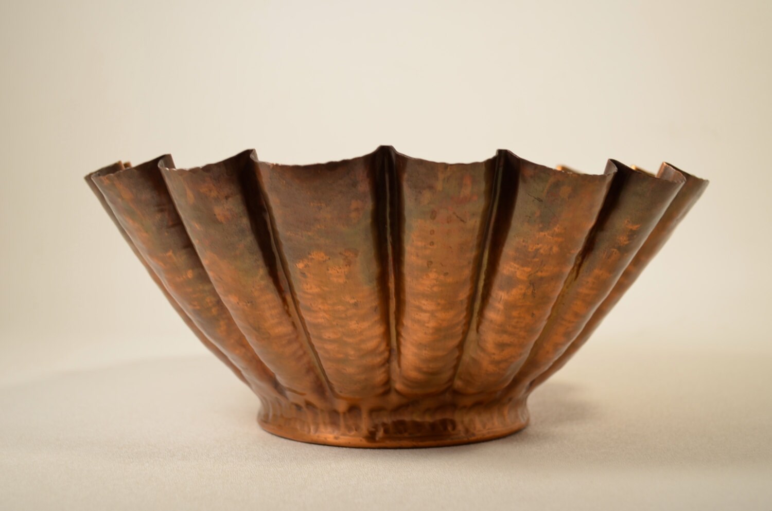 Antique Arts and Crafts Craftsman Company Copper Fluted