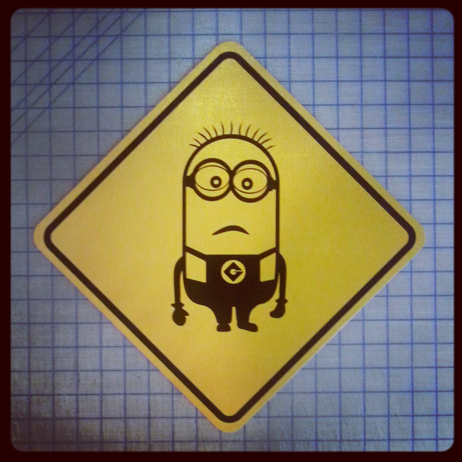 Minion Crossing Sign Despicable Me