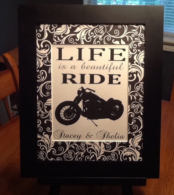 Life is a beautiful ride custom print personalized Harley