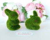 Green Easter Bunny Table Decoration, Moss Bunny Il_170x135