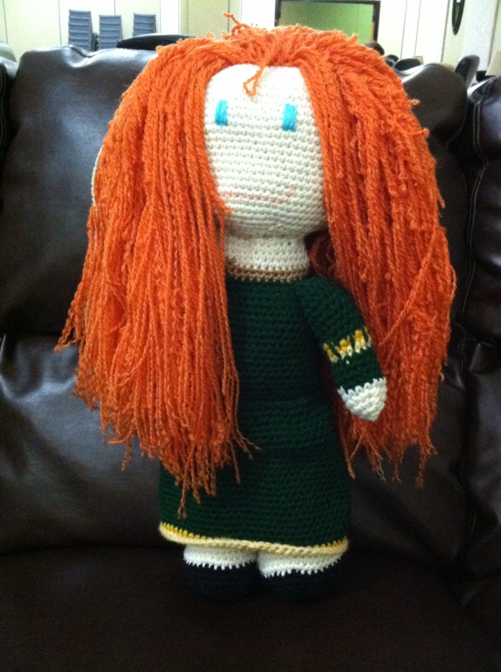 merida crochet doll