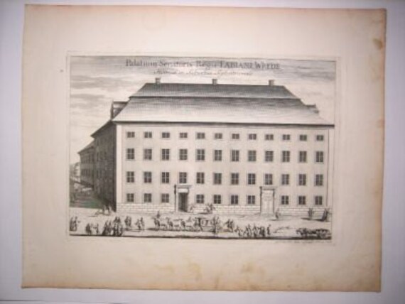 Erik Dahlberg Suecia Antiqua Palatium Senatoris, 1717