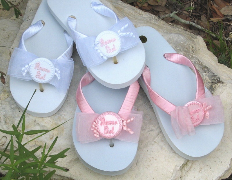 FLOWER GIRL Flip Flops Children & Girls Beach and Outdoor