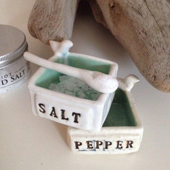 Salt & Pepper Pinch Bowl Set by cinderceramics on Etsy