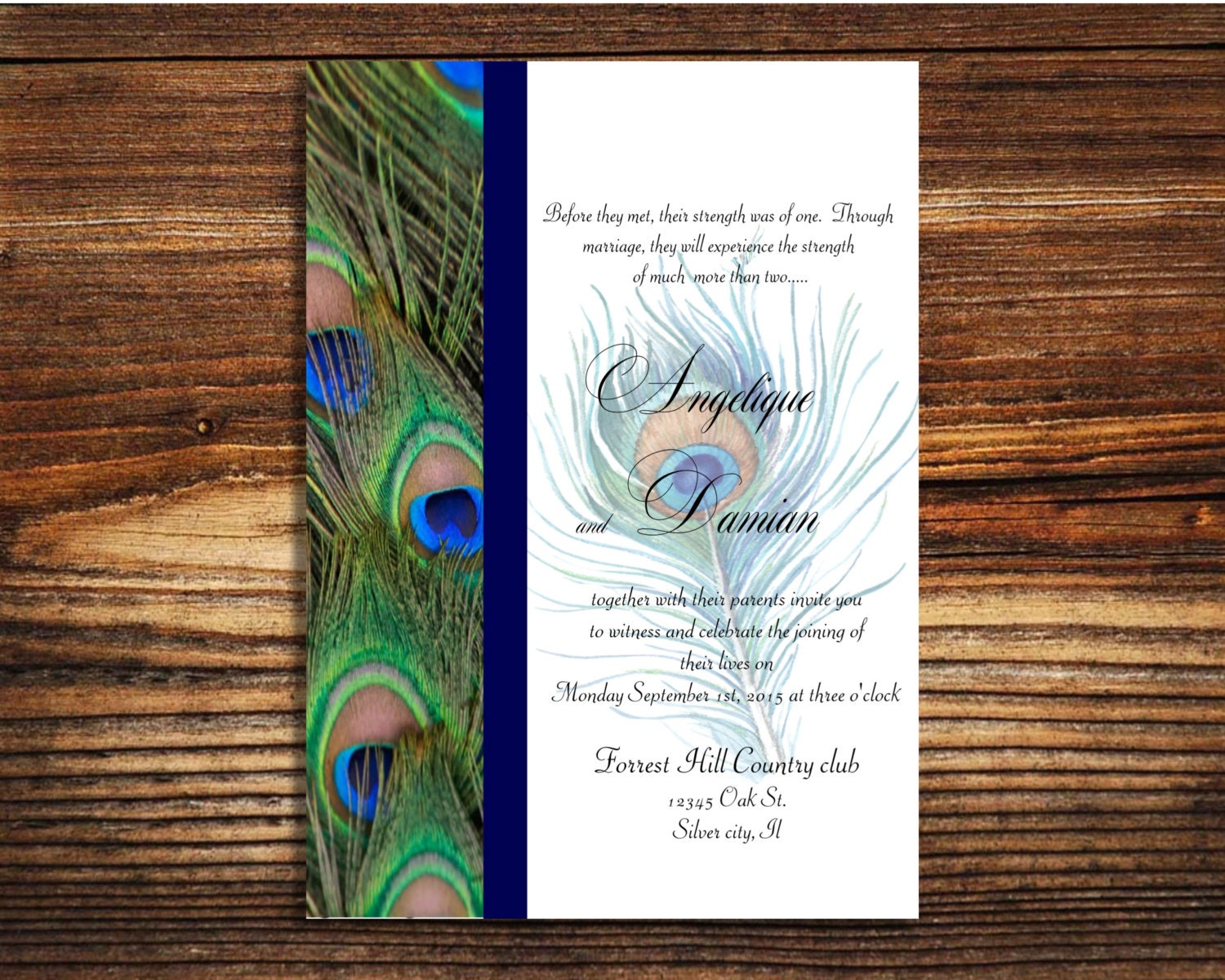 Peacock Wedding Invitations 6