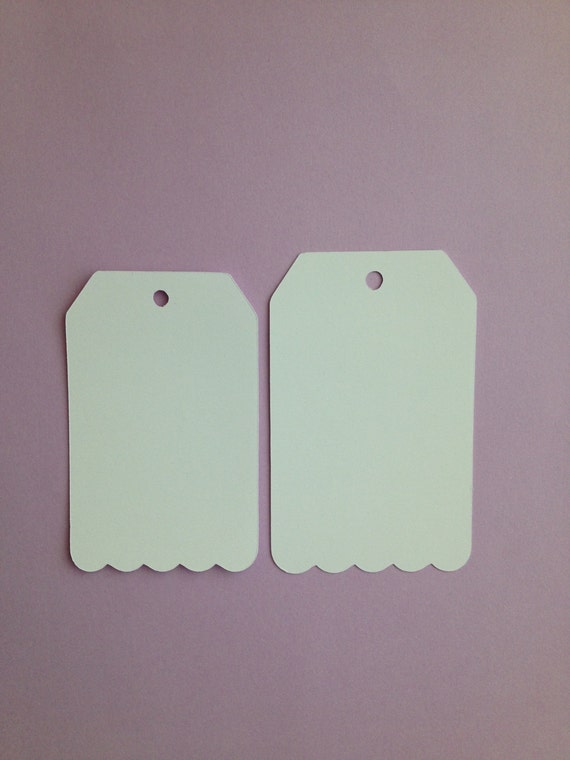 Scallop Tags Two Sizes Hang Tags Favor Tags Escort Cards