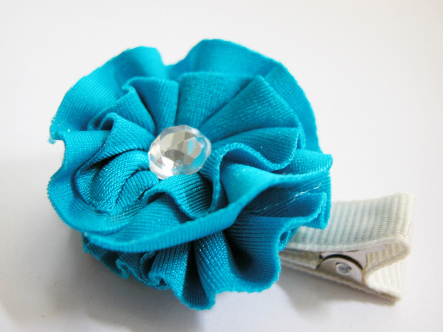 2. Handmade Baby Blue Flower Hair Clip - wide 5