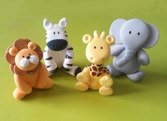Lovely Fondant Animals Jungle