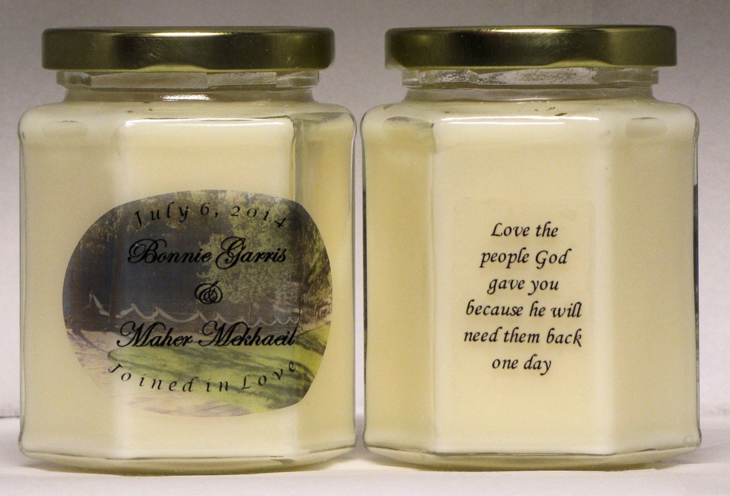 Personalized Wedding Candles Wedding Favors Bridesmaid