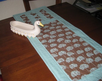 Modern blue and brown Table Runner