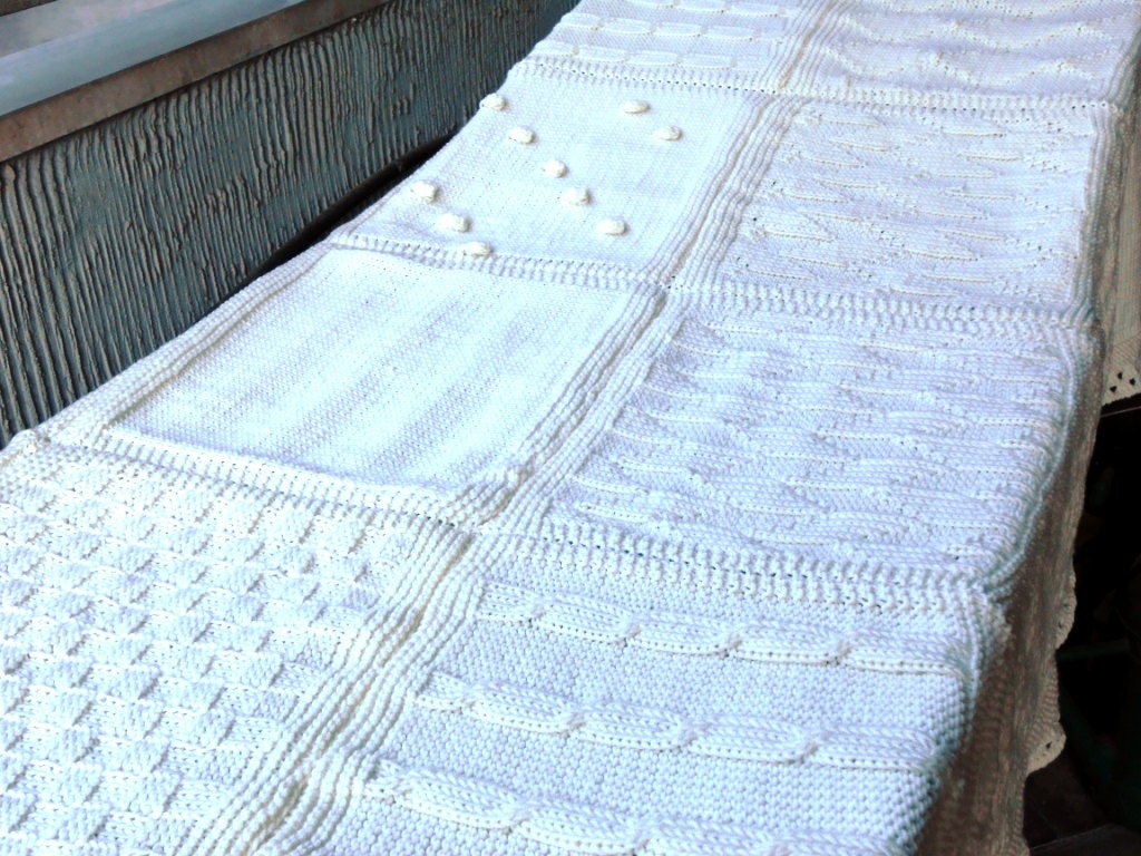 Custom made knitted blanket luxury chunky knit afghan