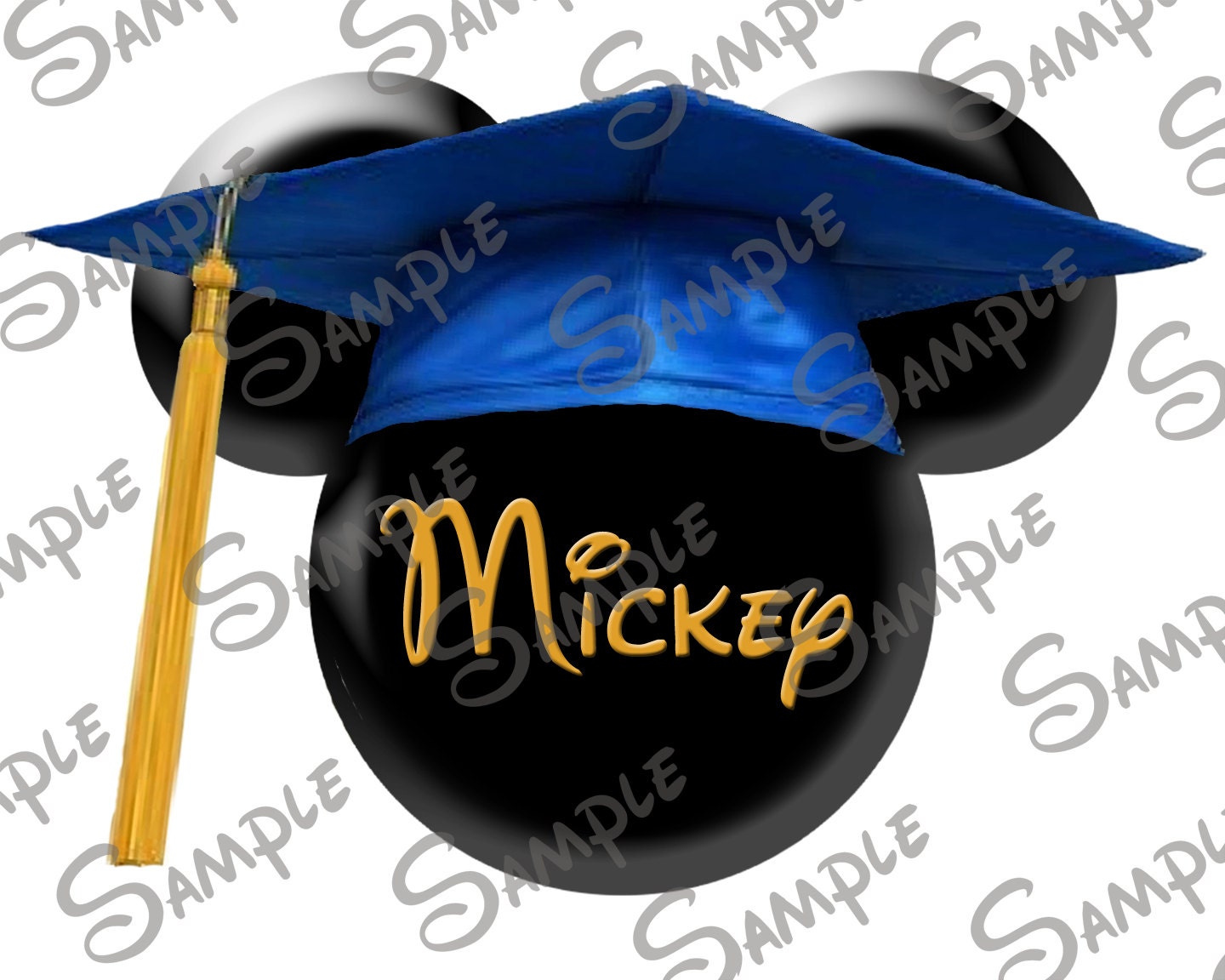 DIGITAL DIY printable Graduation Mickey head file can be