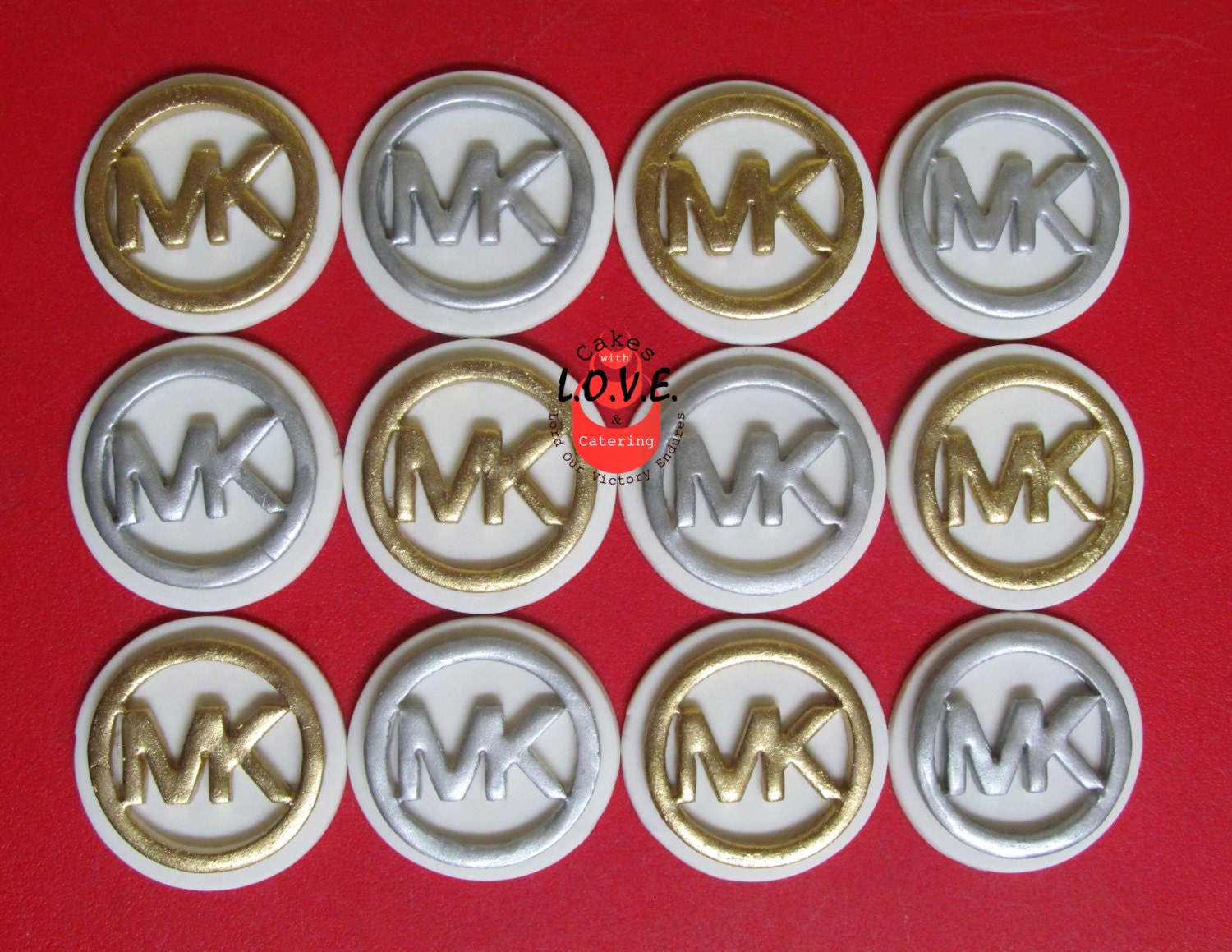 MK Michael Kors 12 Cupcake Toppers Fondant Edible By