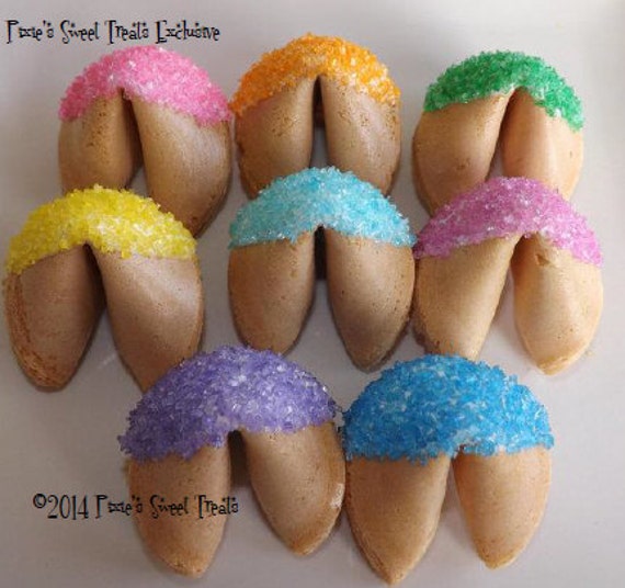 Items similar to 25 Fortune Cookies, Easter, Rainbow, 1st Birthday, Kid