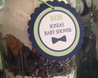 Bow tie baby shower tags, Bow tie tags