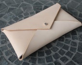 Handmade Women's Leather Envelope Clutch Wallet - Handcrafted in the USA - iPhone Wallet - Evening Clutch - Custom Clutch - Monogram